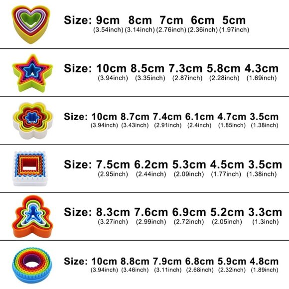 32 PCS Cookie Cutter Set, Biscuit Cutter Set, Multi-size Sandwich Fondant Cake F - Picture 8 of 8